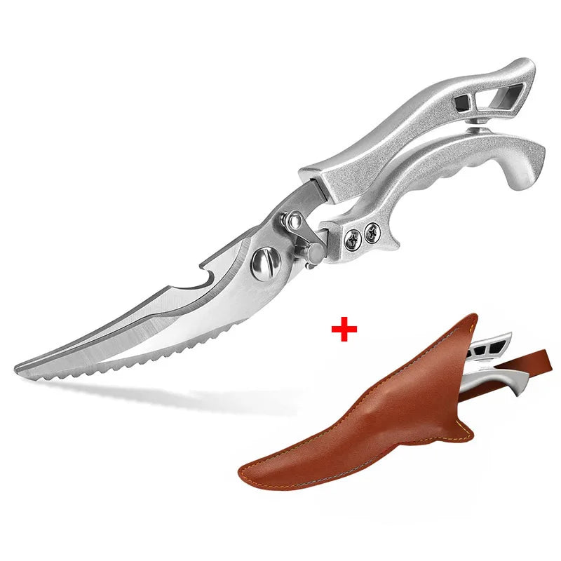 Professional Chicken Bone Scissors Upgraded Poultry Shears Cutter Stainless Steel Turkey Meat Fish Vegetables Kitchen Scissors