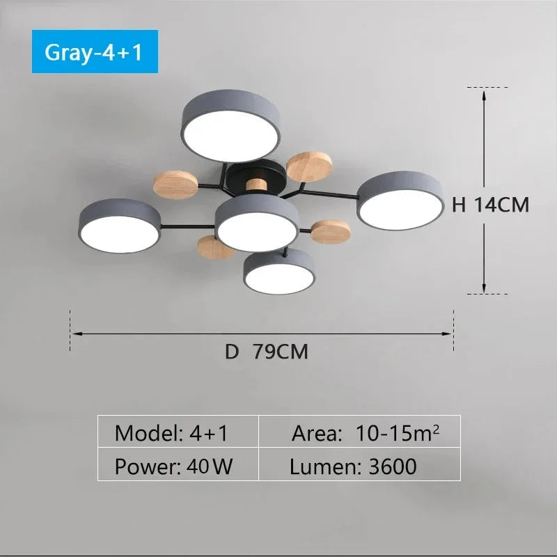 IRALAN Modern Ceiling lamp chandelier lights Macaron color LED Hanging lamps for ceiling lamps for room kitchen living room
