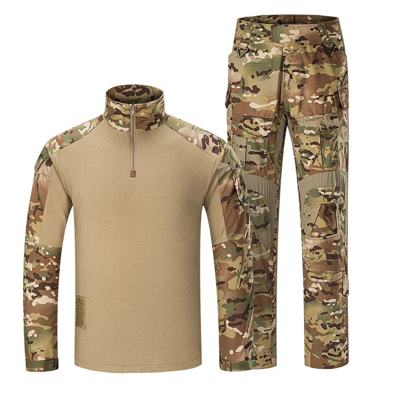 Summer Camouflage Frog Suit Men's Y2K Tactical Outdoor Quick Dry Durable Uniforms G3 Long Sleeve Hunting Training Combat Gear