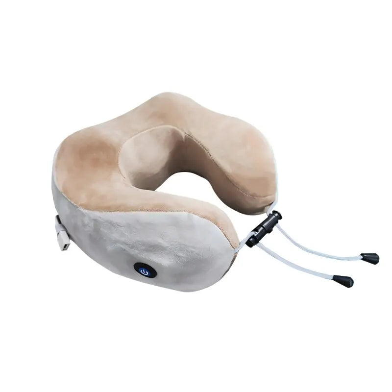Portable U-shaped Neck Massager Electric Neck and Shoulder Vibration Massage Single Button Operation Suitable for Travel Work