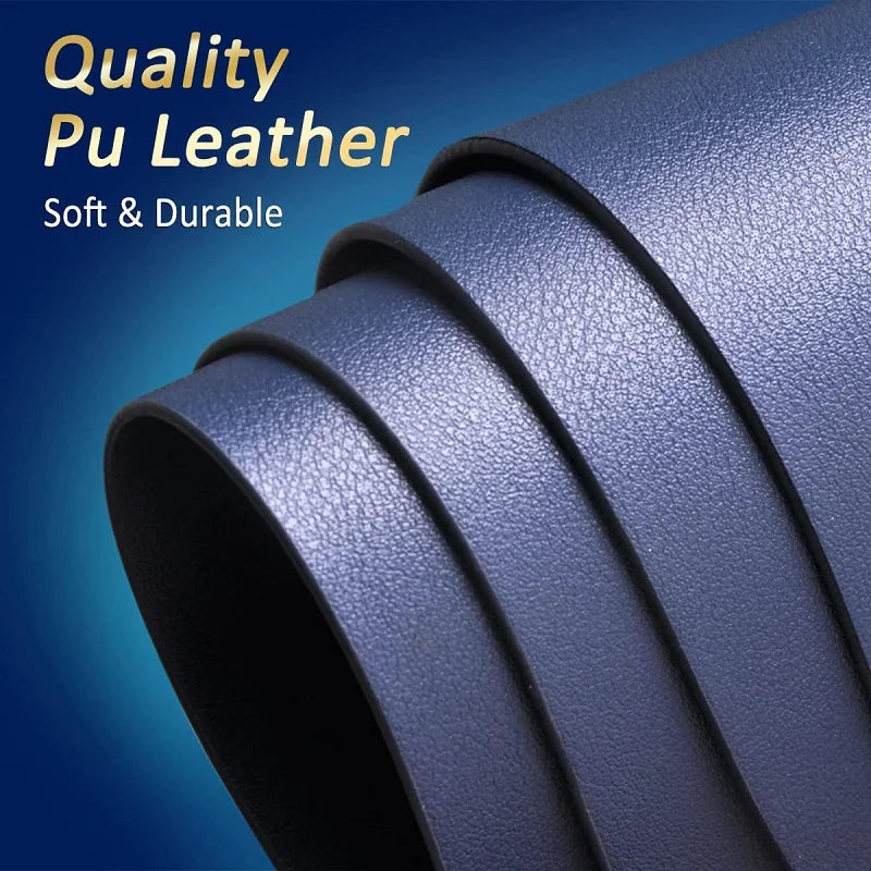 1/4/6PCS Oval Placemat Sets Double-Sided Faux Leather Design Dining Table Mats Waterproof Non-Slip Kitchen Table Placemat Grey