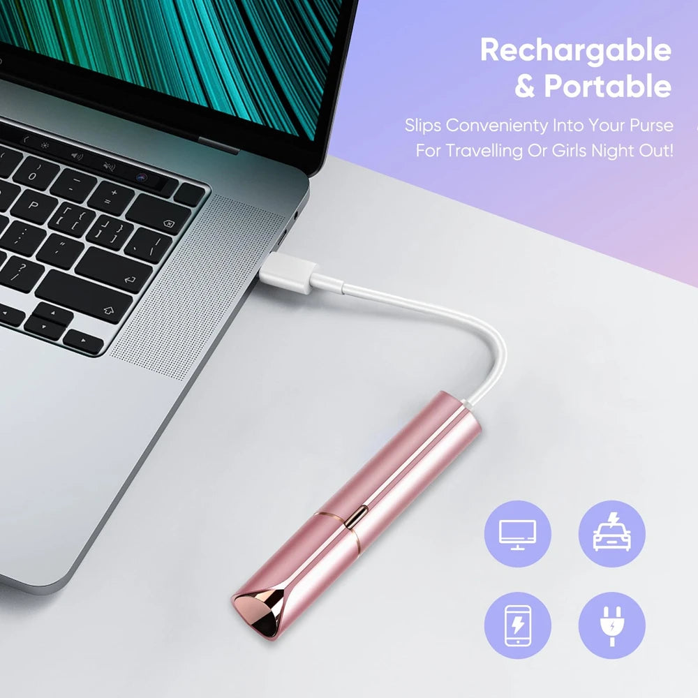 Flawless Facial Electric Eyebrow Trimmer Mini Epilator Lipstick Facial Hair Removal Portable Women Painless Razor Tool