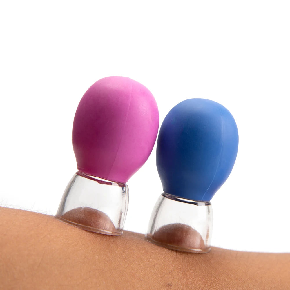 Facial Massage Cups Rubber Vacuum Cupping Skin Lifting Anti Cellulite Massager for Face Pvc Body Cups Skin Scraping Massage Jar