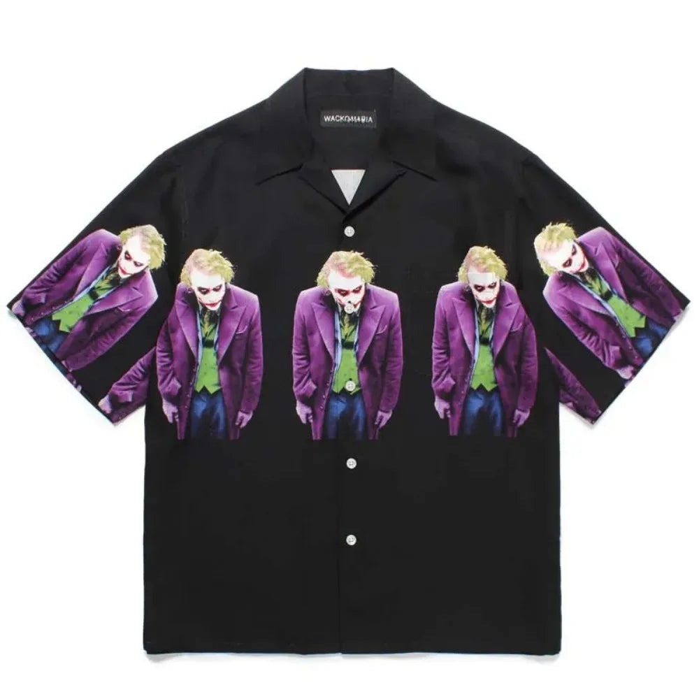 Harajuku Street Fashion Summer T Shirt Breathable Patter Round Neck Men Women Tops Hip-hop Trendy Character Short Sleeved Shirt