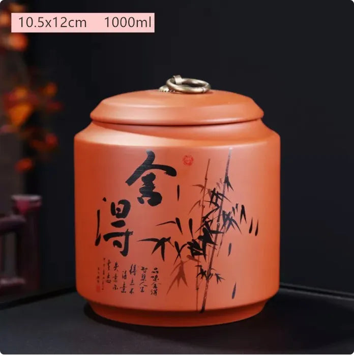 Antique Purple Clay Tea Caddy Nut Coffee Moisture-proof Jars Spice Airtight Container Home Storage Cans Kitchen Accessories