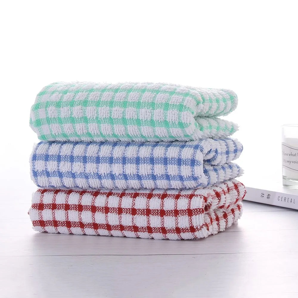 Rag Tea Towels New Cotton Drying Washing Dish Cloth Absorbent Large Size Cleaning Cloths Kitchen Supplies