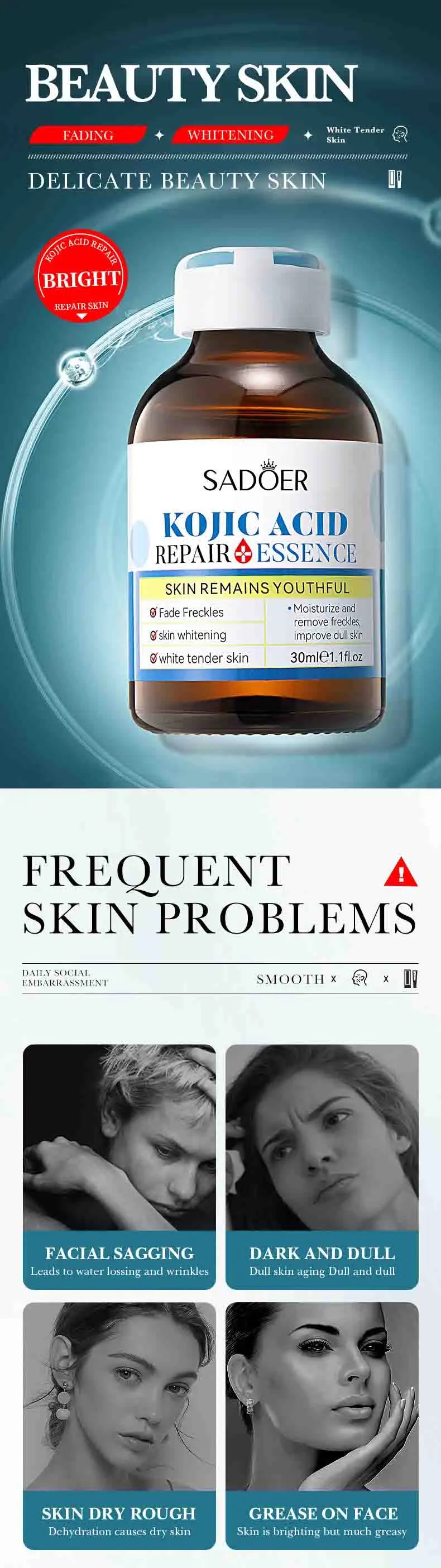 SADOER Boseine Retinol Facial Serum for Face Moisturizing Firming Brightening Hydrating Facial Essence Beauty Face Skin Care
