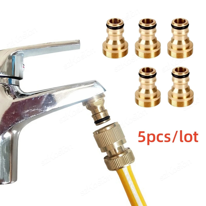 1/2/5PCS Universal Tap Kitchen Adapters Brass Faucet Watering Garden Tools Tap Connector Mixer Hose Adaptor Basin Accessories