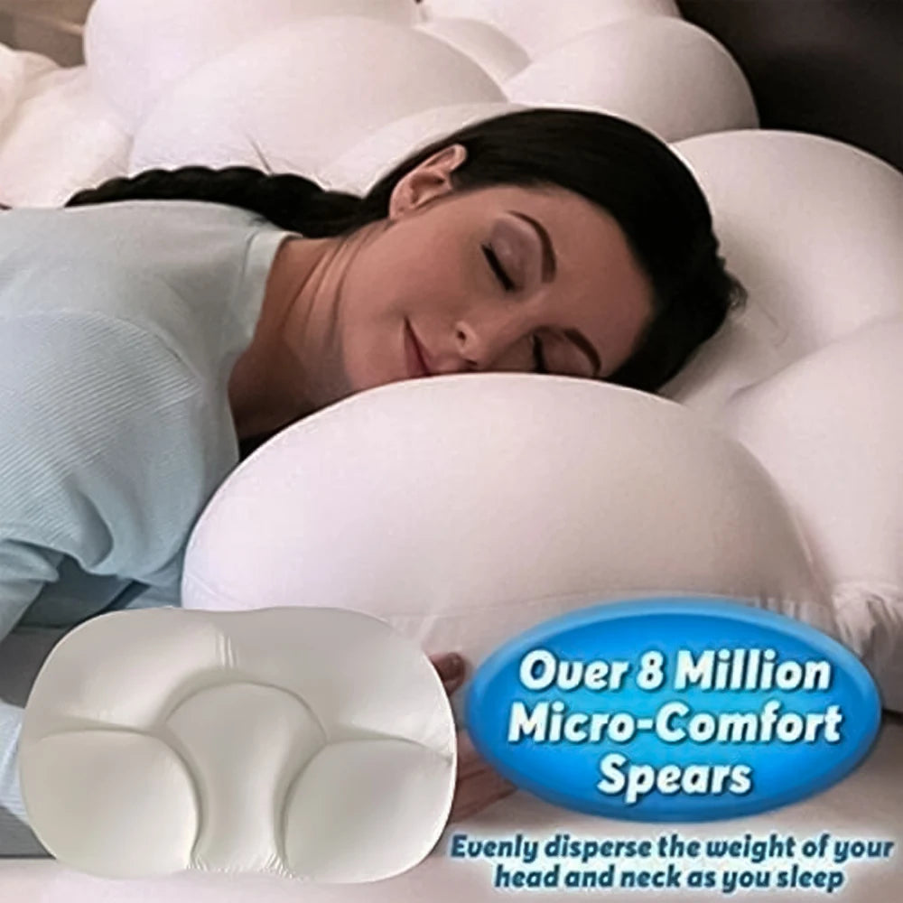Neck Massager Cervical Neck Traction Pillow for Sleeping, Deep Sleep Foam Particles Pillow- Side Sleeper & Back Pillows for Beds