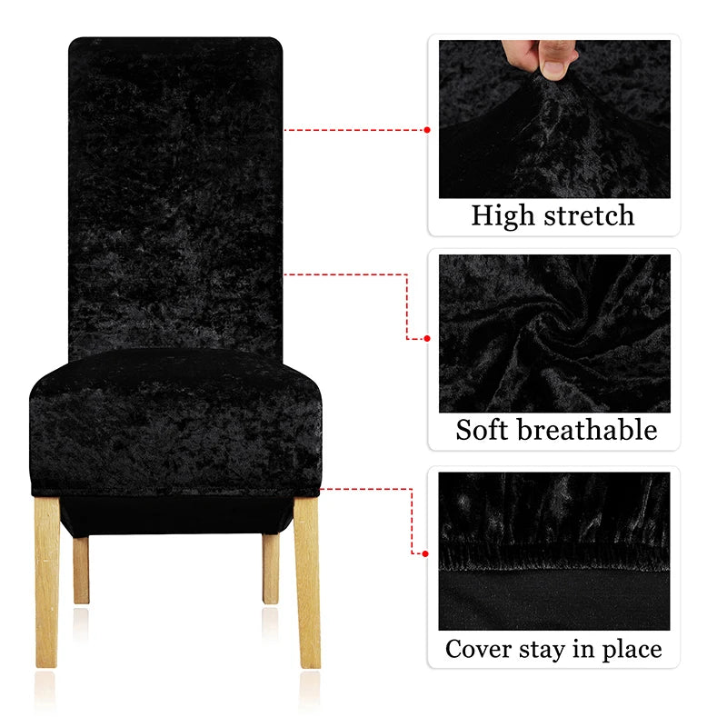 Waterproof Elastic Chair Cover For Dining Room Kitchen Wedding Hotel Banquet Restaurant Anti-dirty Seat Cover Dining Chair Cover