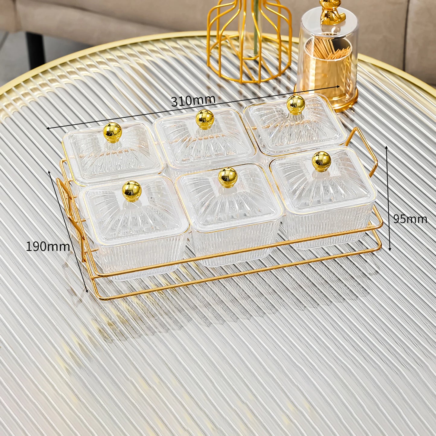 Household Fruit Serving Tray Snack Storage Boxes Large Capacity Stackable Containers for Living Room Bedroom Kitchen Dorms