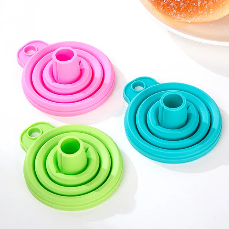 Kitchen Funnel Foldable Silicone Collapsible Funnels for Filling Water Bottle Liquid Transfer Food Grade Kitchen Accessories