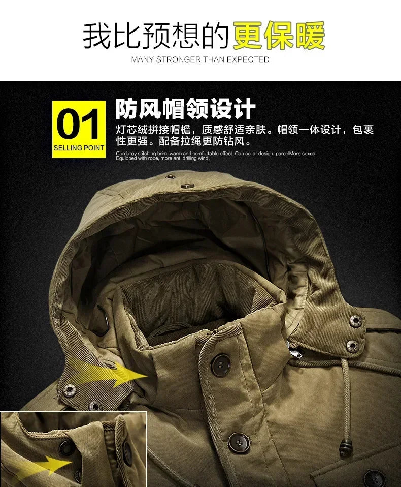 New Parka Men Coats Winter Jacket Men Thicken Hooded Waterproof Outwear Warm Coat Casual Mens Jackets Overcoat Fur Thick coats