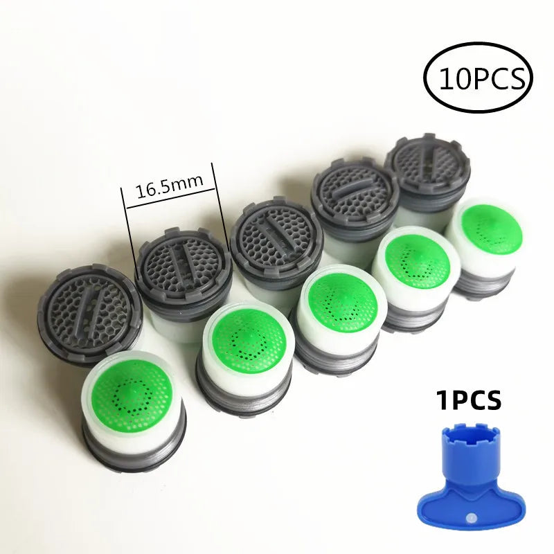 10 Pcs 16.5 MM Male Thread Kitchen Faucet Aerator Female Thread Tap Device Diffuser Faucet Nozzle Filter Adapter Water Bubbler