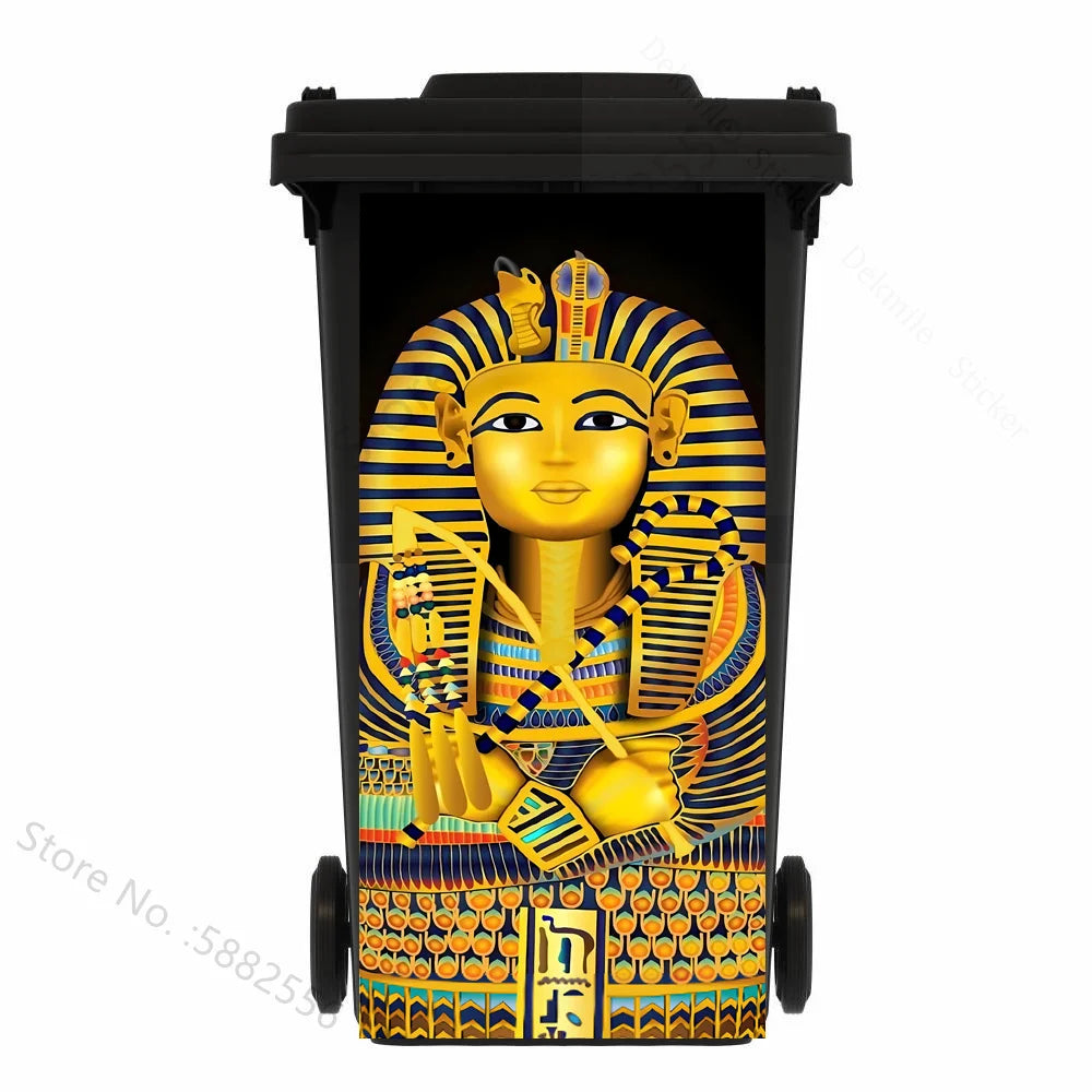 Custom Size Self-adhesive PVC Trash Can Sticker Waterproof Wallpaper Garbage Bin Renovation Cover Decal Mural For Kitchen Decor