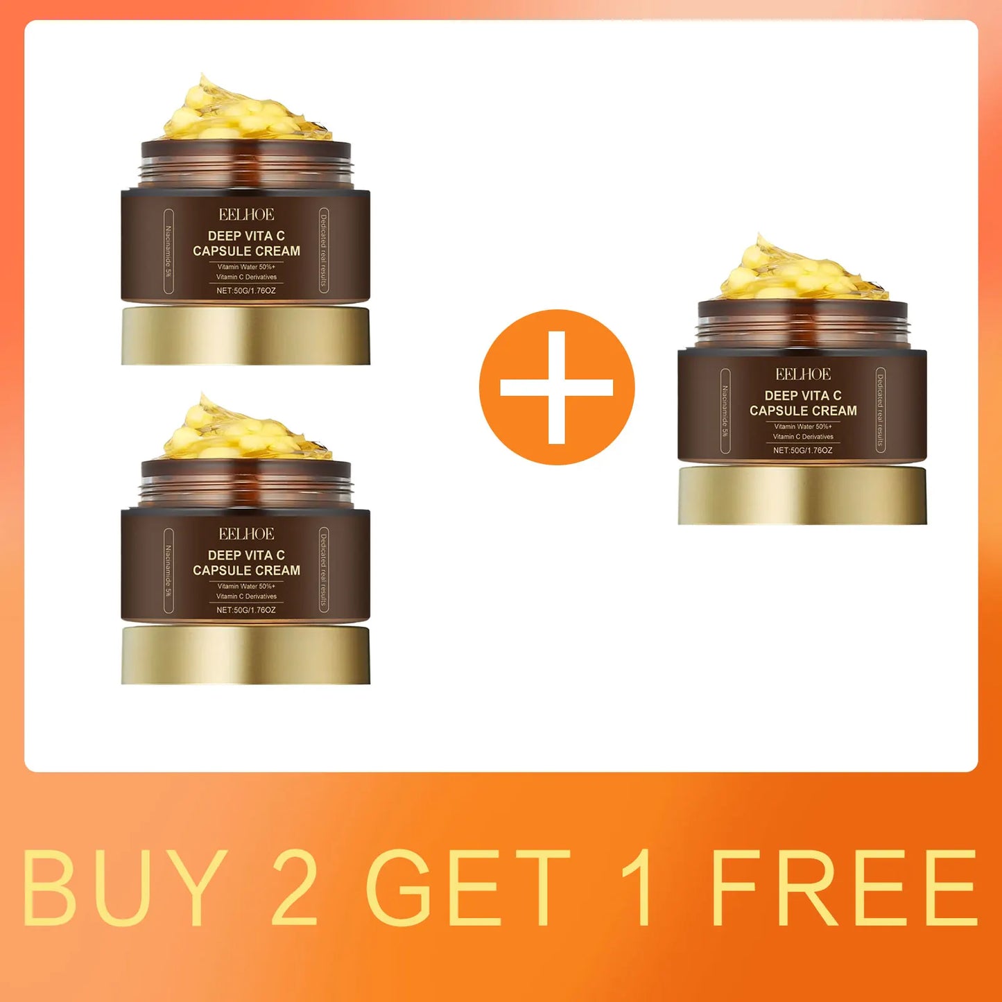 Vitamin C Capsules Facial Moisturizing Cream Melanin Removal Rejuvenate Skin Lightening Wrinkles Remover Brightening Face Cream