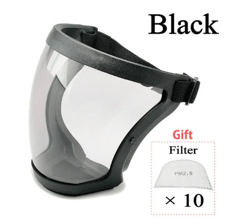 Transparent Security Protection Shield Full Face Shield for Kitchen Tools Oil-splash Proof Moto Cycling Windproof Glasses Mask