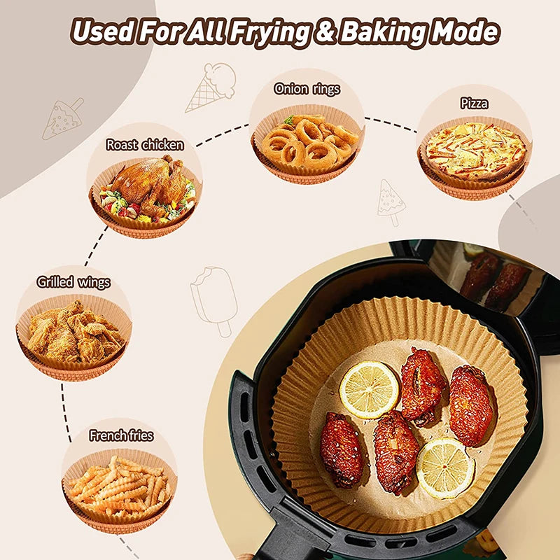 Special Paper for Air Fryer Baking Oil-proof Oil-absorbing Paper for Household BBQ Plate Oven Kitchen Pan Pad airfryer bakpapier