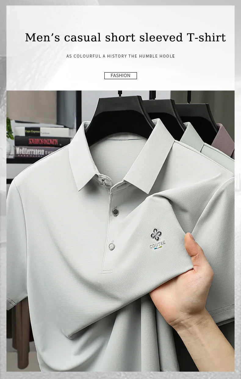 BROWON 2025 Summer Smart Casual Man Polo Shirts Short Sleeve Turn Down Collar Men Polo T Shirt Luxury Brand Clothes