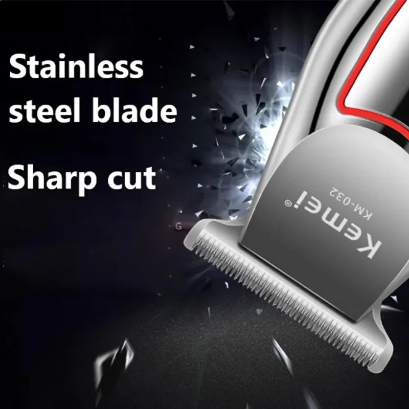Kemei Beard Hair Trimmer Men's Hair Clipper Rechargeable Mustache Facial Shaver Bald Head Haircut Machine Electric Trimer