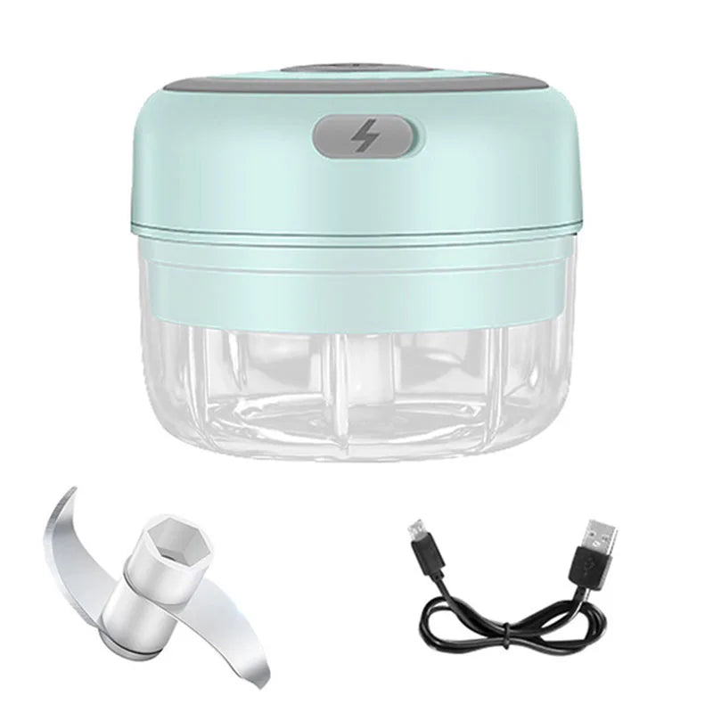 100/250ml Electric Garlic Masher Mini Chopper Vegetable Chili Meat Ginger Masher Machine USB Charging Blenders Kitchen Gadgets