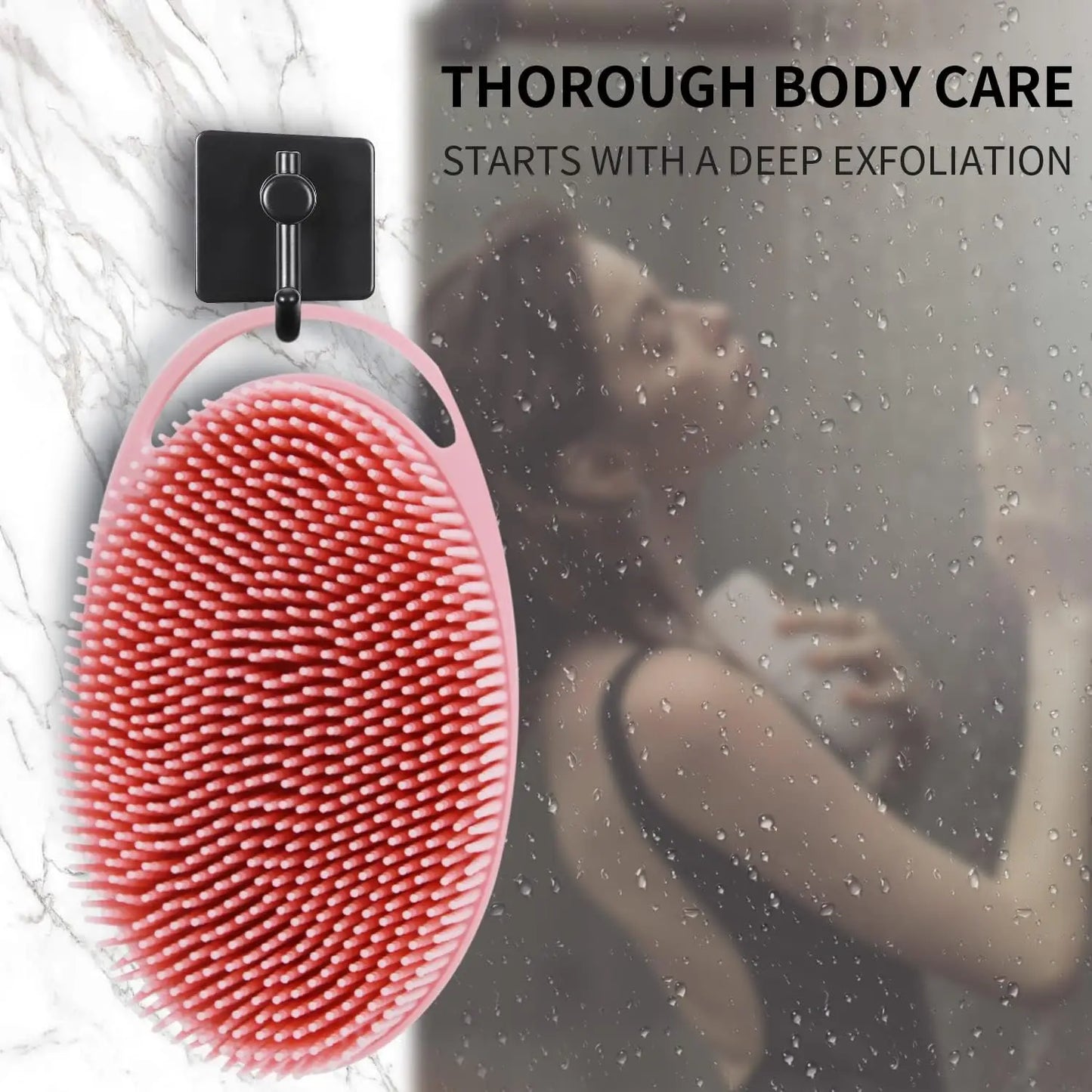 2 in 1 Soft Silicone Body Brush Wash Bath Shower Exfoliating Skin Fit For Baby Bath Shampoo Facial Massage Brush