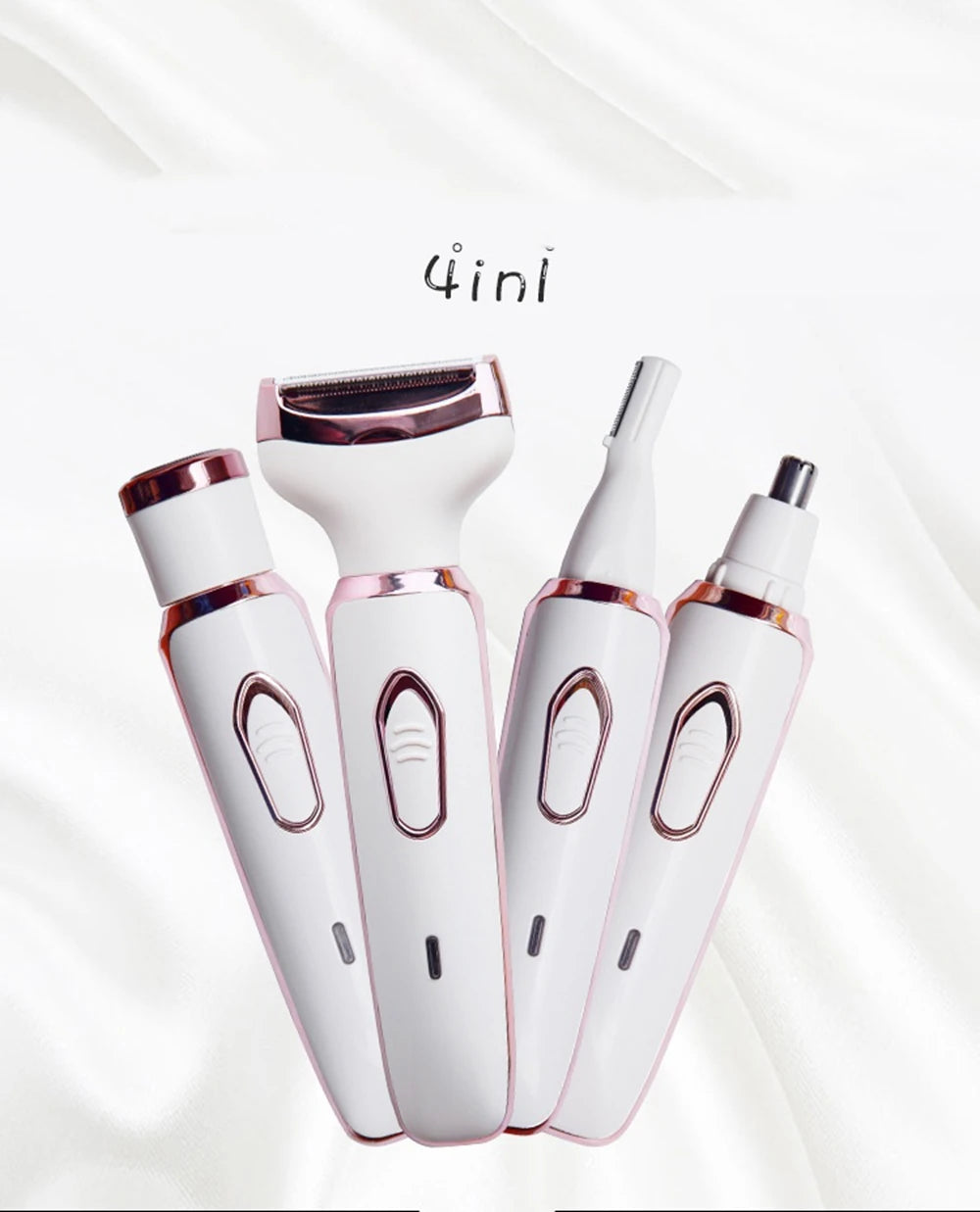 Eletric Razor for Woman 4 in 1 Rechargeable Bikini Trimmer Shaver Wet/Dry Electric Body Hair Coldless Waterproof Facial Hair