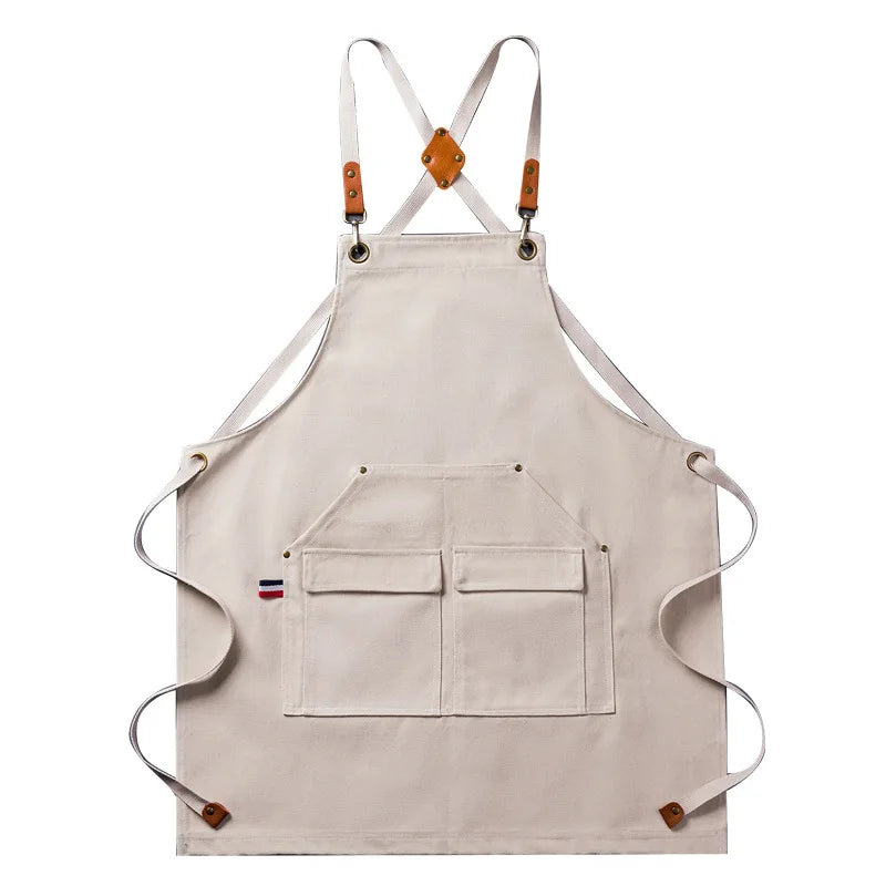 Thickened Canvas Apron Wholesale Cross-border Kitchen Garden Tools Apron Gardening Outdoor Storage Work Apron