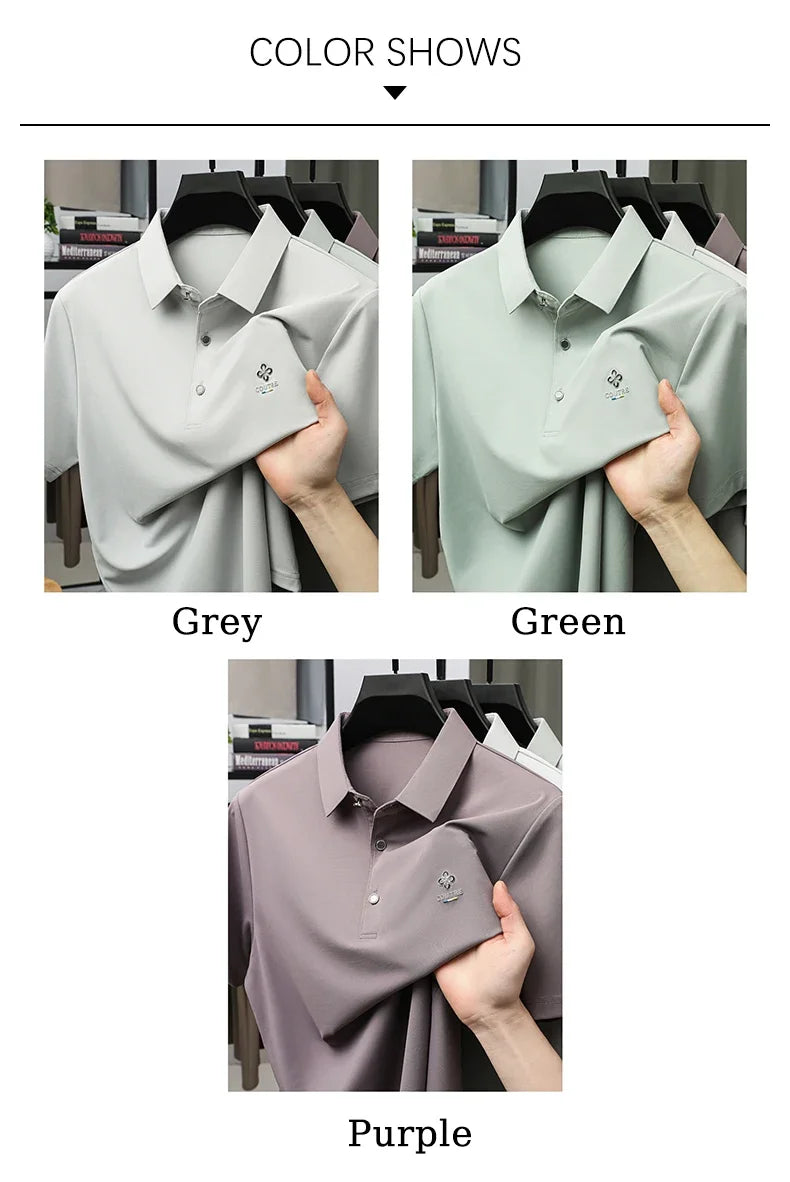 BROWON 2025 Summer Smart Casual Man Polo Shirts Short Sleeve Turn Down Collar Men Polo T Shirt Luxury Brand Clothes