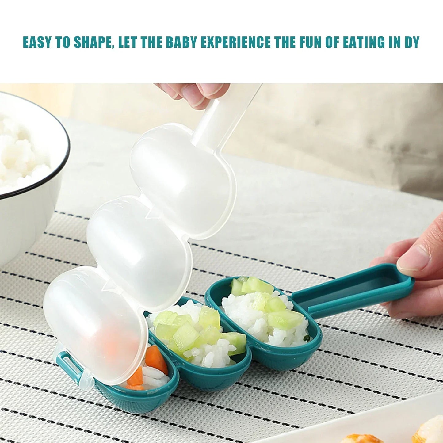 Sushi Rice Ball Mold Shaker Mould DIY Sushi Maker Transparent Cover Spherical Sushi Onigiri Mold Bento Making Mold Kitchen Tools