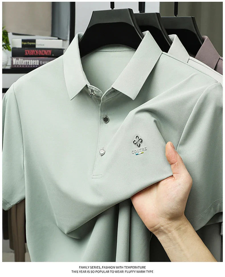 BROWON 2025 Summer Smart Casual Man Polo Shirts Short Sleeve Turn Down Collar Men Polo T Shirt Luxury Brand Clothes
