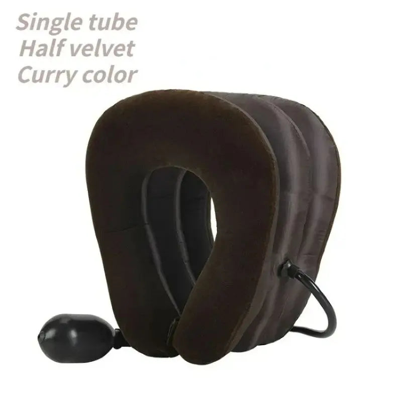 Neck Stretcher Neck Massager Cervical Support Pillow Air Pump Inflatable Collar Stretcher Brace Pain Relief Neck Collar Pillow