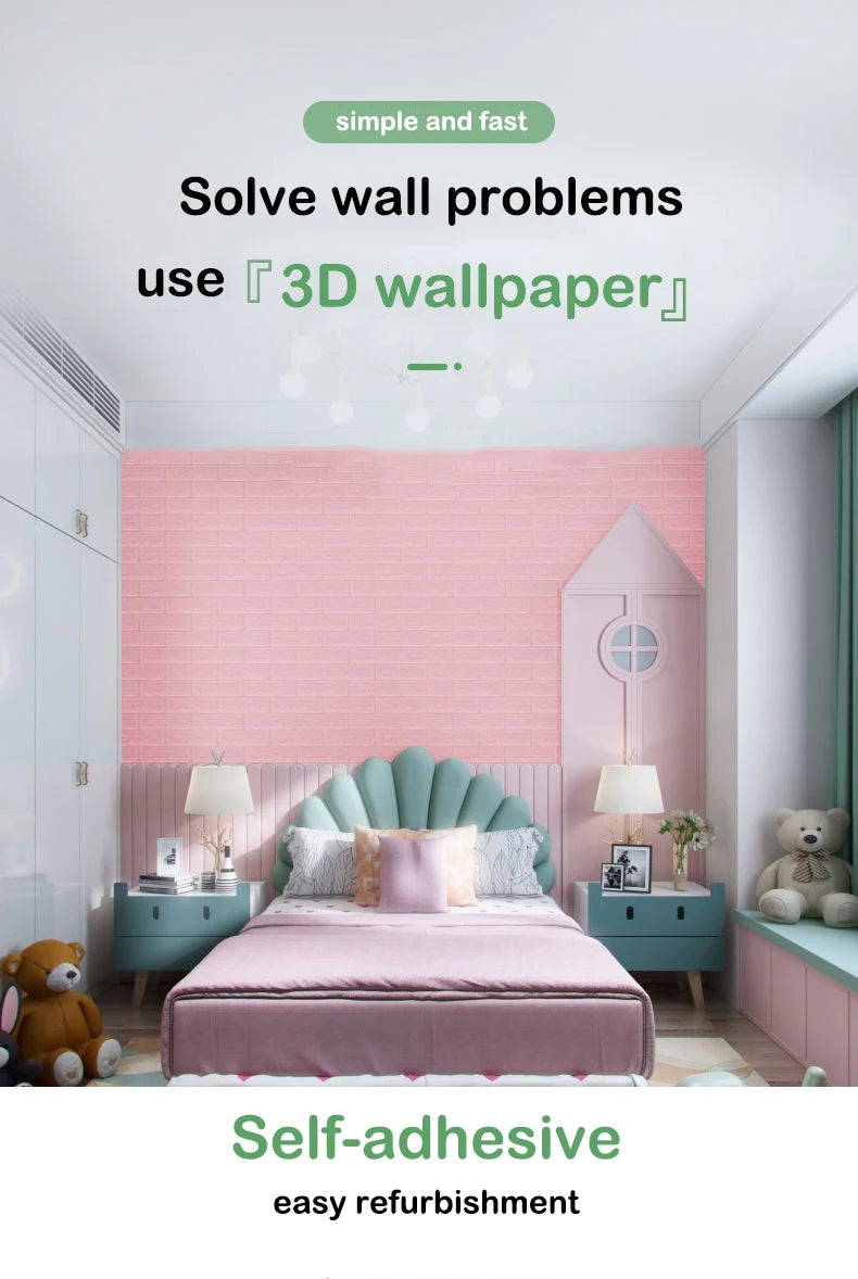 1-30Pcs 35x30cm Wall Panels Stickers Wallpaper Background Decoration Bedroom for Living Room DIY 3D Waterproof Kitchen Home