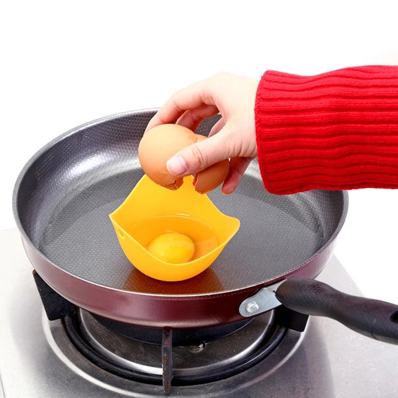 Hifuar 4pcs/set Silicone Egg Poacher Poaching Pods Mold Bowl Rings Cooker Boiler Kitchen Cooking Accessories Pancake Maker
