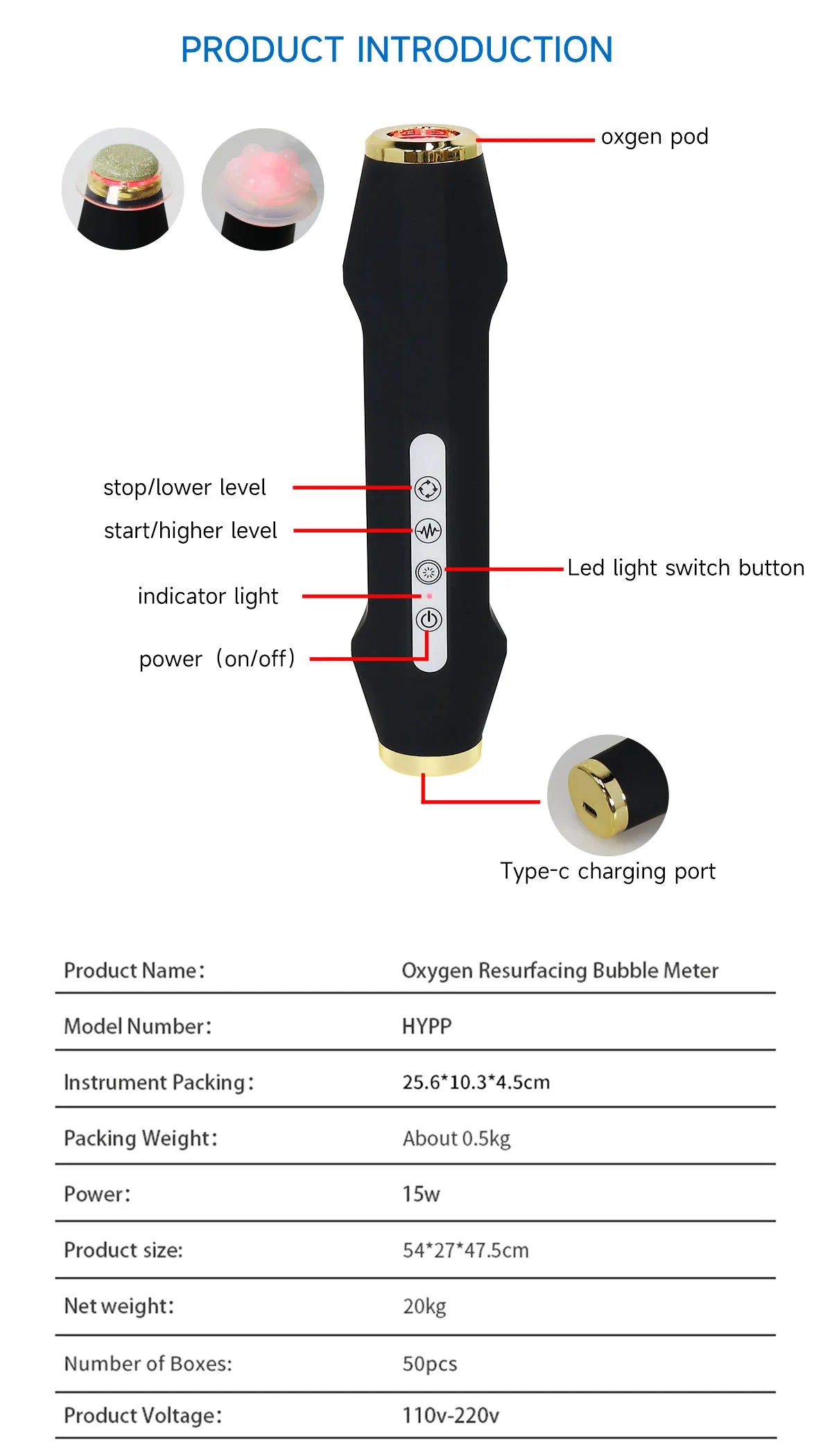 NEWGAGA Portable CO2 Oxygen Bubble Pen Rechargeable Facial Cleaning Machine Serum Input Pen Anti-aging Skin Care Beauty Device