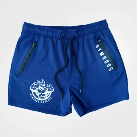 Sports Woven Quick Drying Three-Point Shorts Men's Fitness Tide Brand Slim Zipper Pocket Tide Brand Running Training Pants