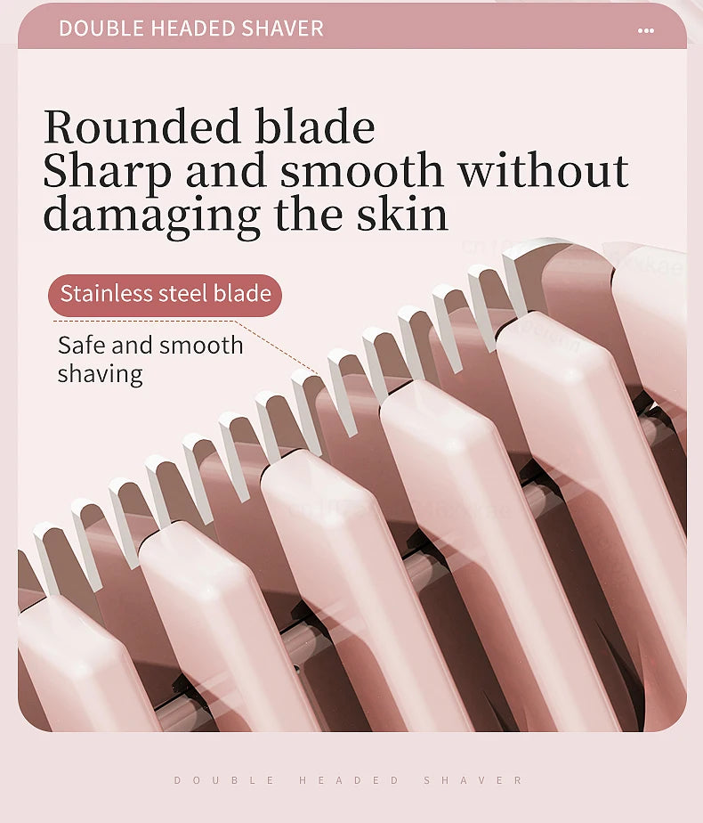 Hair Clipper Women Face Bikini Facial Body Epilator Female Leg Underarm Razors Electric Shaver Rechargeable Double Head Trimmer
