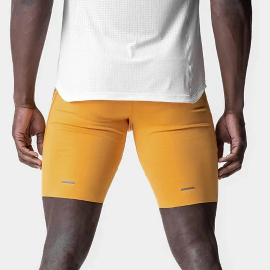 Men's Summer Quick Dry Sports Skinny Slim Stretch Shorts Man Running Gym Fitness Jogger Short Pants Male Bodybuilding Leggings
