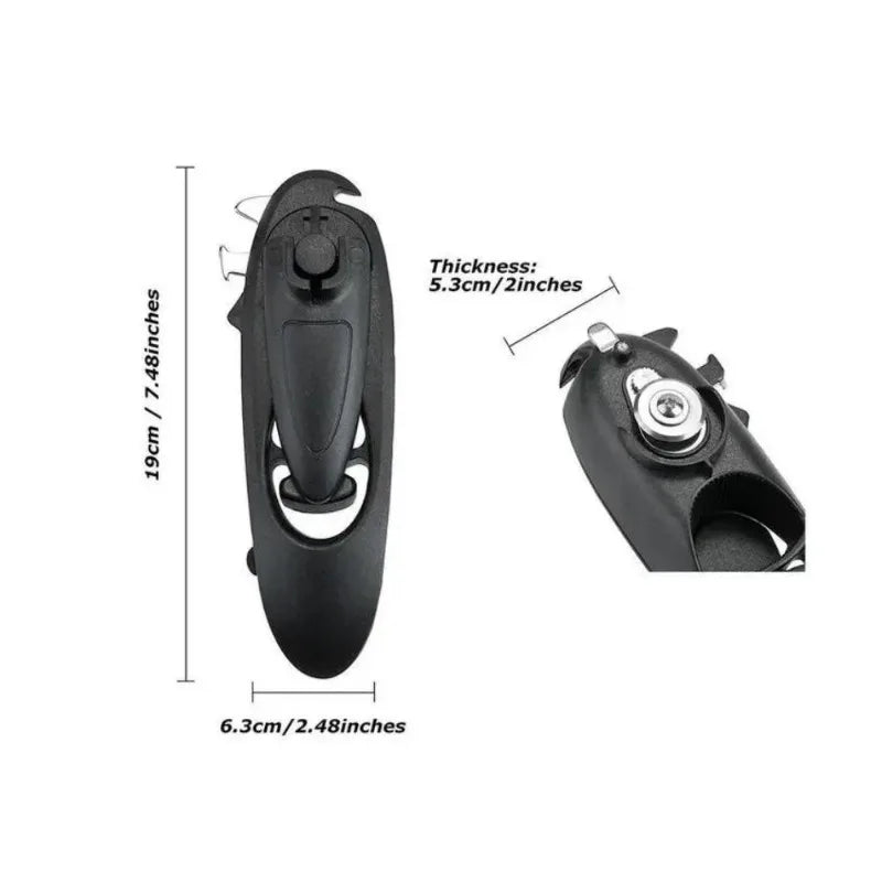 1Pc 8 in 1 Can Opener Heavy Duty and Tin Opener Beer Bottle Box Open Cans Novel Kitchen Essential Accessories for Jar Opening