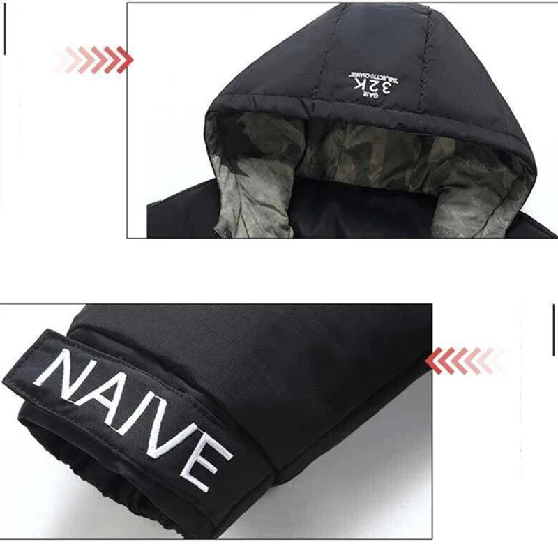 New Winter Men's Jackets Tide Korean Parkas Trend of Padded Thickened Bread Clothing Warm Couples Wear Cotton Coat