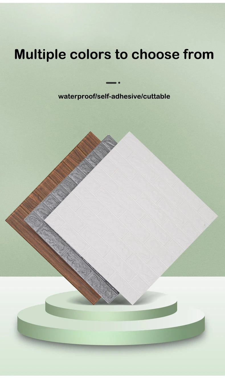 1-30Pcs 35x30cm Wall Panels Stickers Wallpaper Background Decoration Bedroom for Living Room DIY 3D Waterproof Kitchen Home