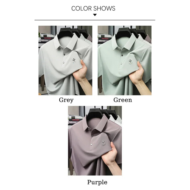 BROWON 2025 Summer Smart Casual Man Polo Shirts Short Sleeve Turn Down Collar Men Polo T Shirt Luxury Brand Clothes