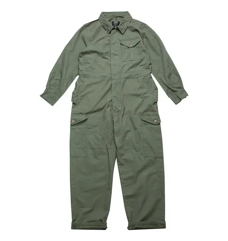 American Multi Pocket Work Suit Jumpsuit Men Fashion Brand Jumpsuit Loose Work Suit for Men