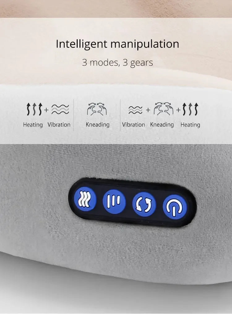 Multifunctional Portable U Shaped Electric Neck Massager Pillow Shoulder Cervical Outdoor Home Car Relaxing Massager