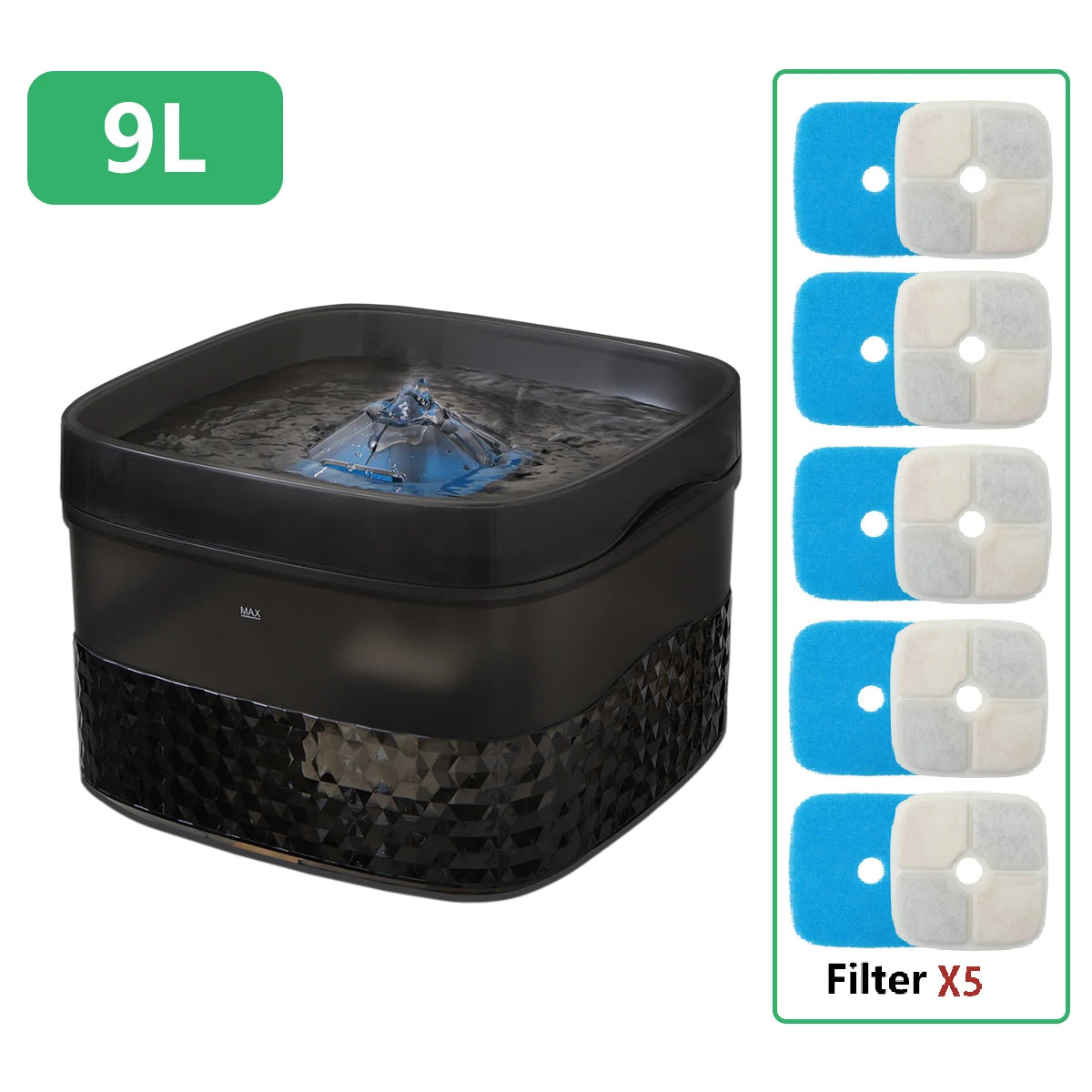 Large-Capacity Pet Water Fountain Large Dog Drinking Bowl with Ultra-Quiet Pump for Multiple Cats or Dogs Pet Drinking Dispenser