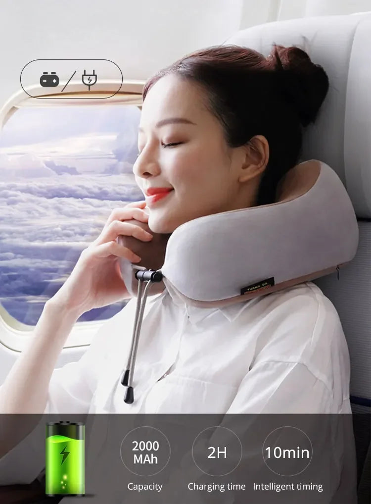 Multifunctional Portable U Shaped Electric Neck Massager Pillow Shoulder Cervical Outdoor Home Car Relaxing Massager