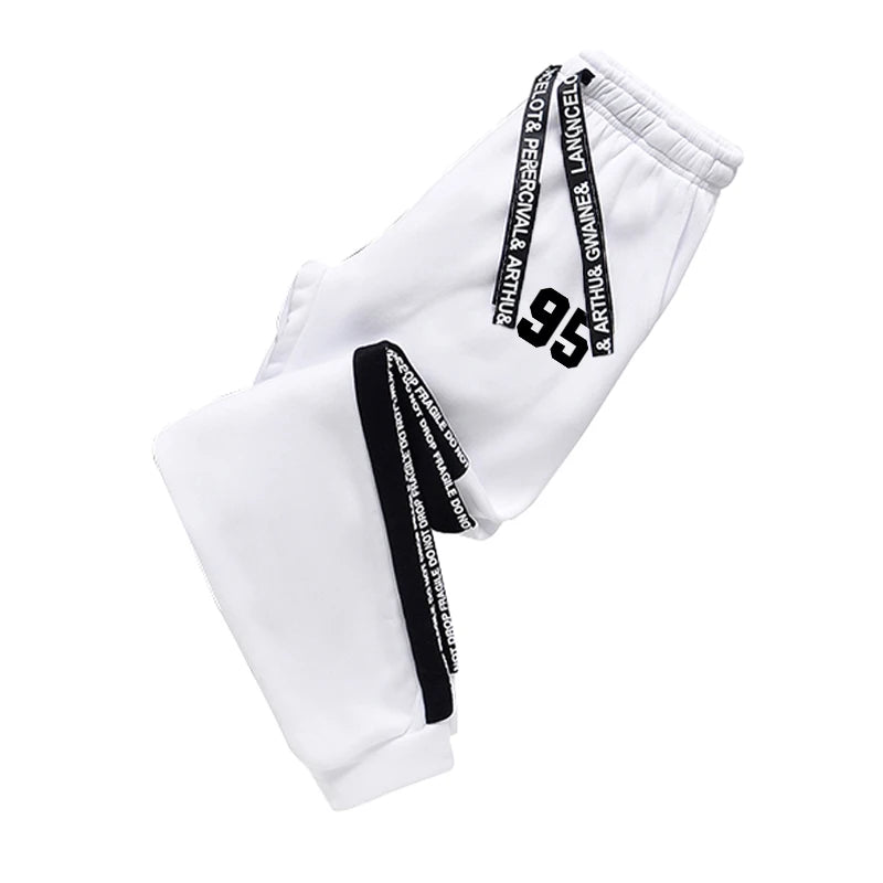 Mens Sweatpants Fashion Casual Print High Quality Black White Versatile Tracksuit Trousers Outdoors Fitness Sport Jogging Pants