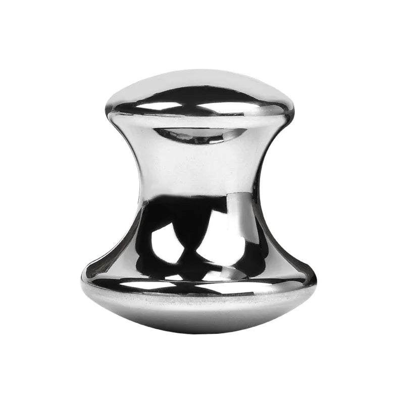 Facial Stainless Steel Scraper Massage Mushroom Gua Sha Tool Face Lift Anti-Aging Skin Tightening Cooling Metal Reduce Puffiness
