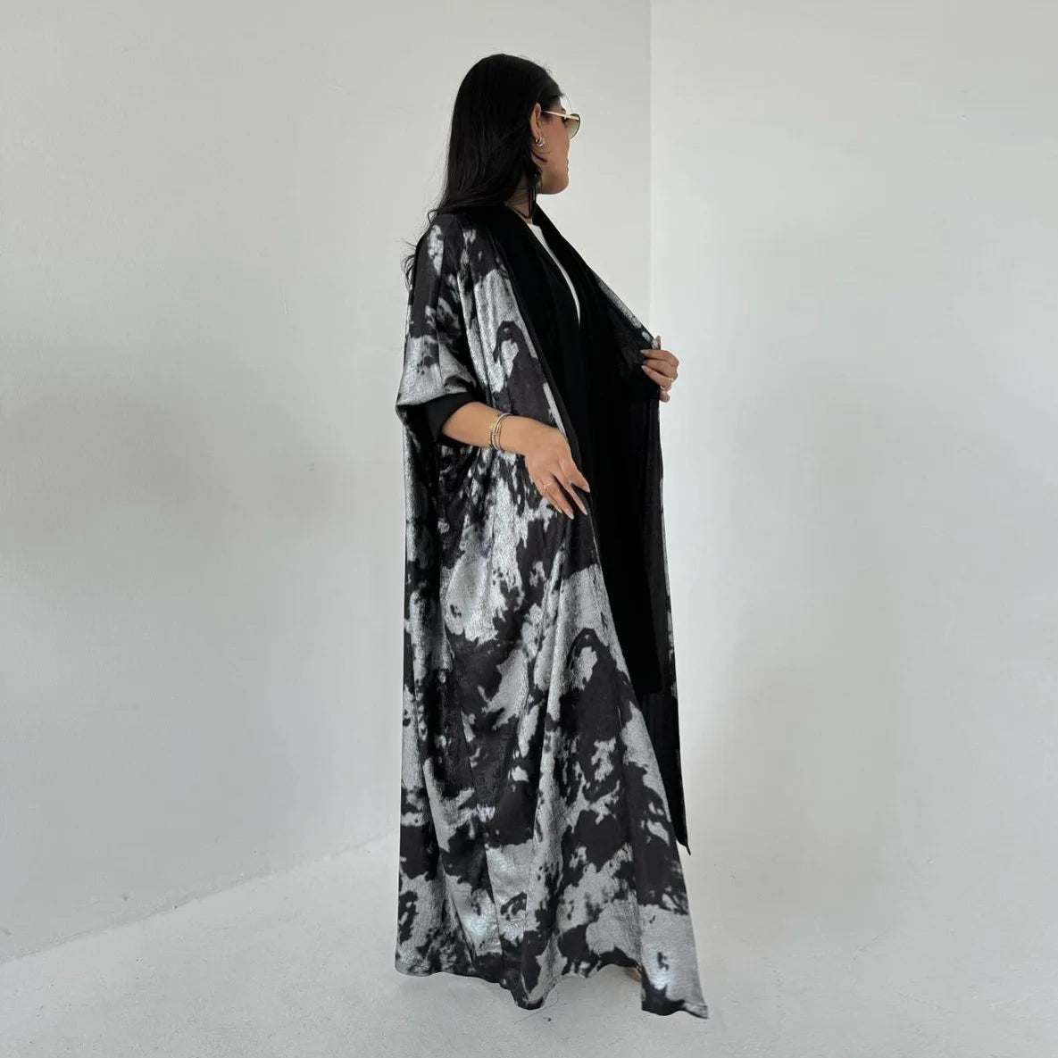Eid Muslim Abaya for Women Print Ramadan Cardigan Jalabiya Turkey Long Dress Morocco Kaftan Long Abayas Dubai Robe Caftan 2024