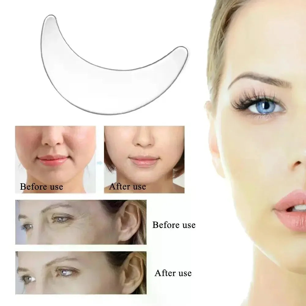 Reusable Silicone Wrinkle Removal Sticker Facial Lifting Strips Set Forehead Neck Line Remover Eye Patches Anti Aging Skin Pads